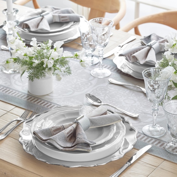 Faux Shagreen Napkin Rings - New Set of 4 - Picture 4 of 4